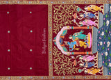 Odisha Pattachitra Handpainting Silk Saree