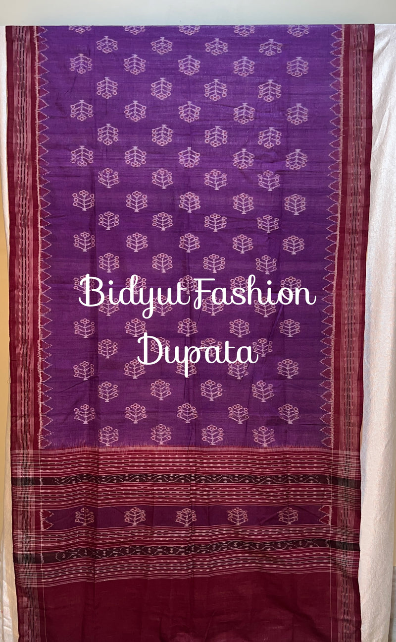 Odisha Handloom Sambalpuri Ikat Cotton Dupatta