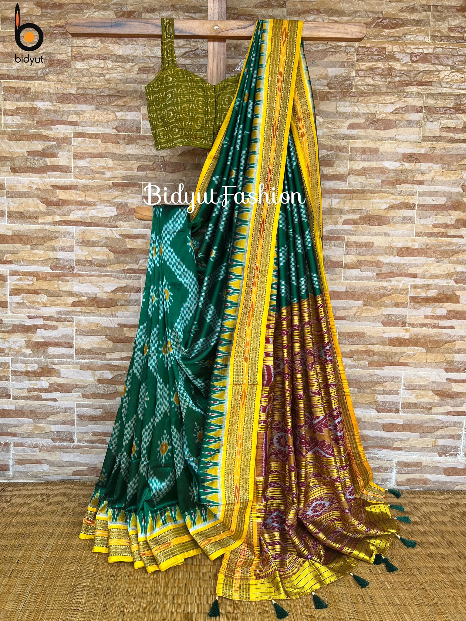 Odisha handloom Taraballi Nuapatna|Khandua Ikat Silk Saree - Bidyut Fashion