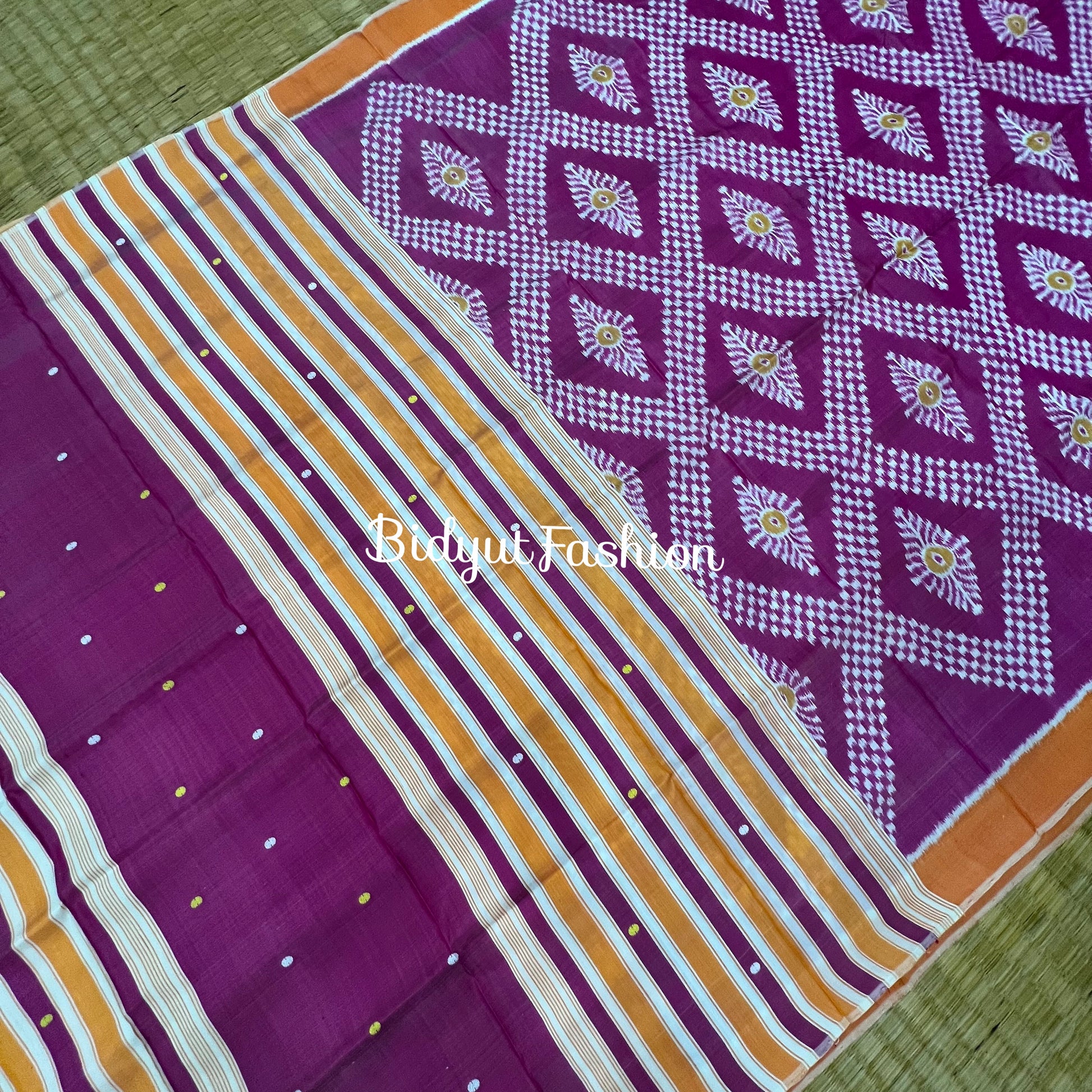 Odisha handloom Taraballi Nuapatna | Khandua Ikat Silk Saree - Bidyut Fashion