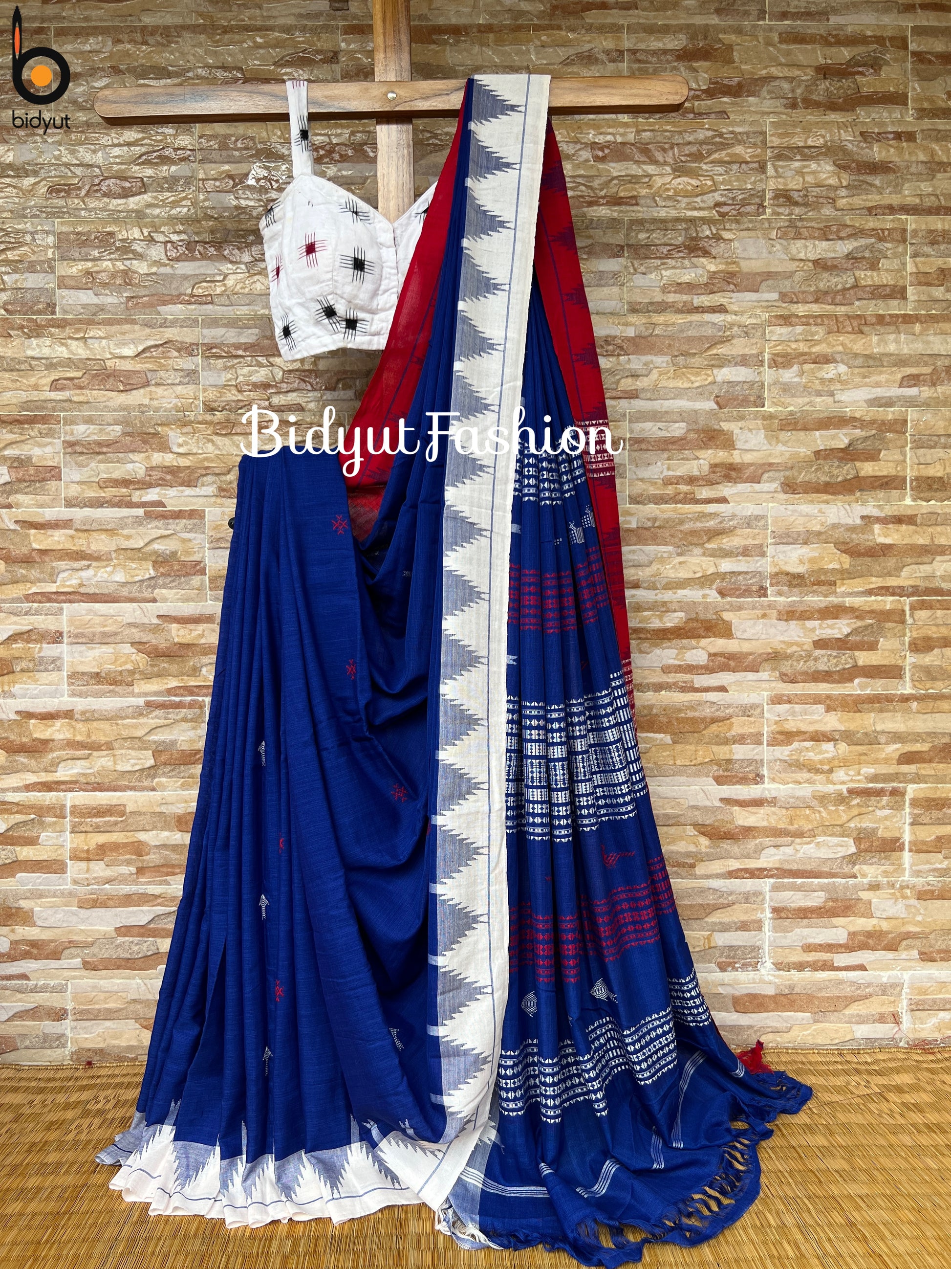 Natural dye handloom tribal indigo kotpad cotton saree - handloom textile of Odisha