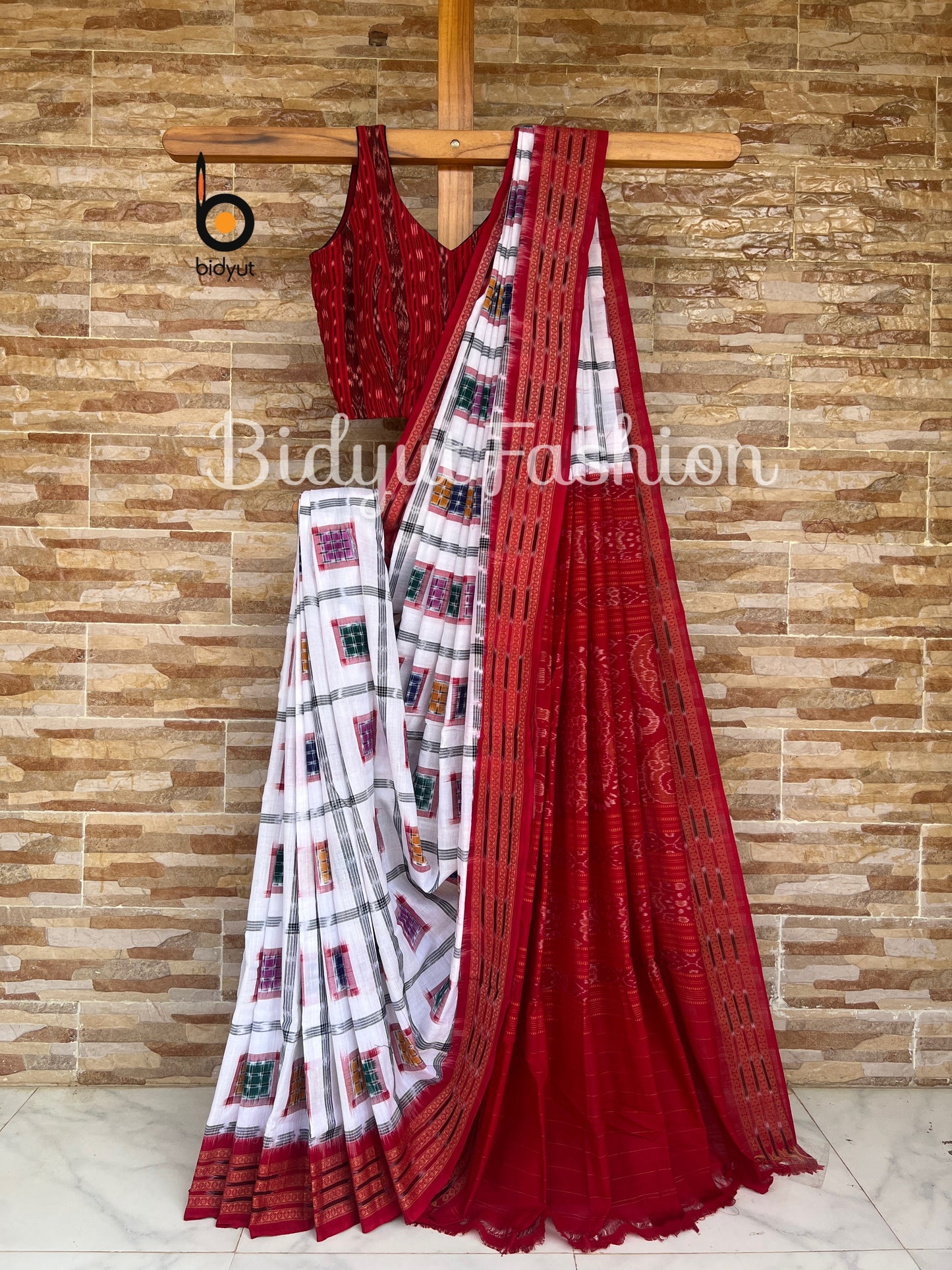 Odisha Handloom Ashwini Sambalpuri Double Ikat Cotton Saree