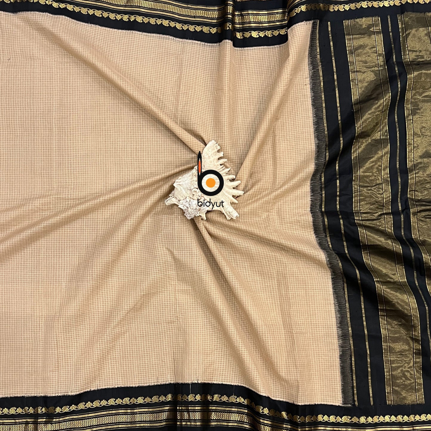 Gadwal handloom Saree - Beige color saree