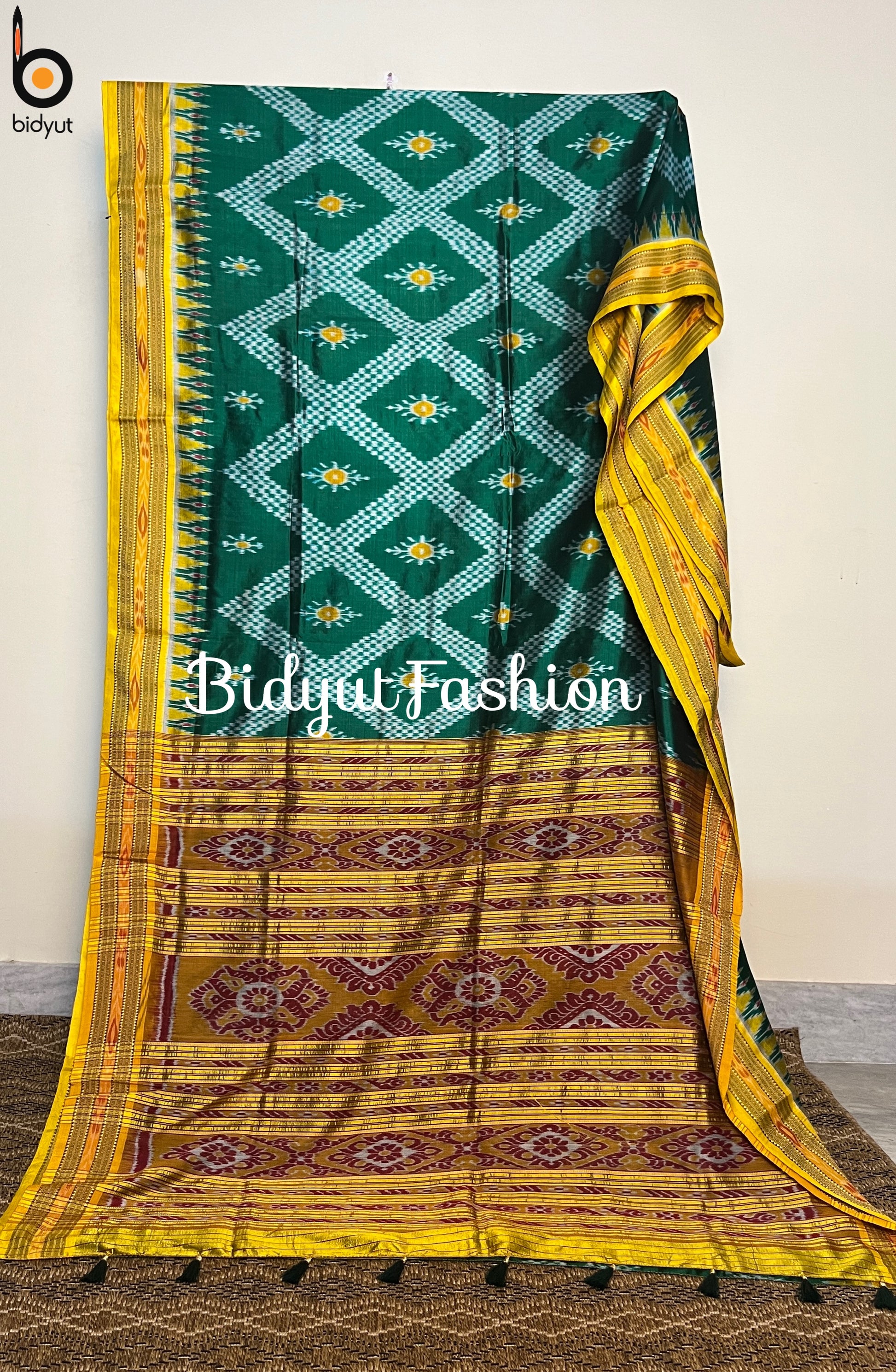 Odisha handloom Taraballi Nuapatna|Khandua Ikat Silk Saree - Bidyut Fashion