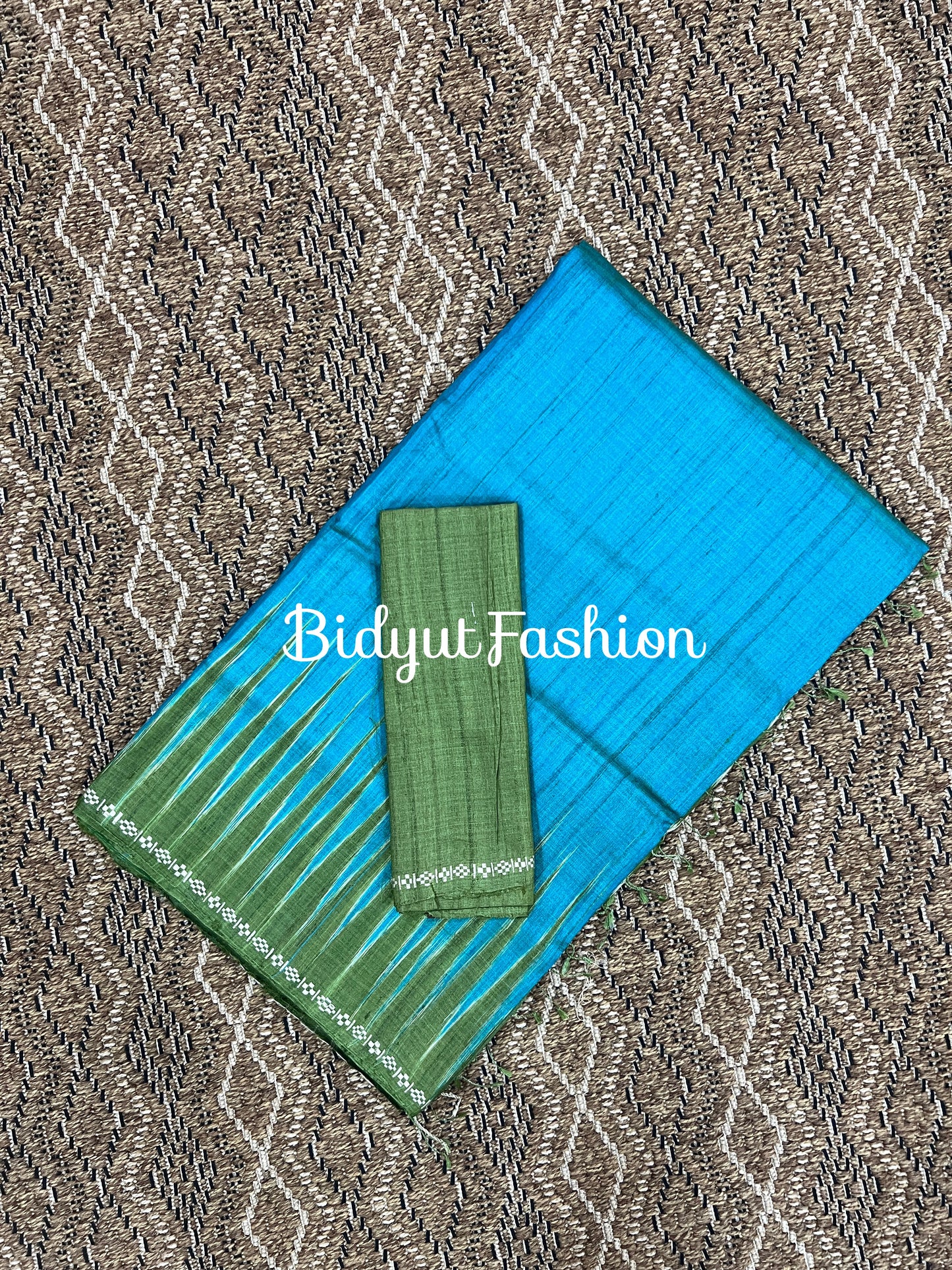 Odisha Handloom Blue color Gopalpur Tussar Silk Ikat Saree