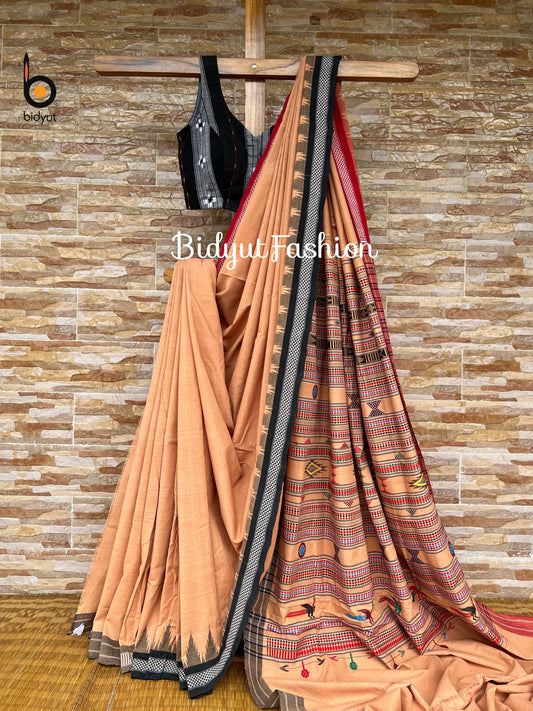 Odisha handloom Ganjam Bomkai Cotton Saree - Bidyut Fashion