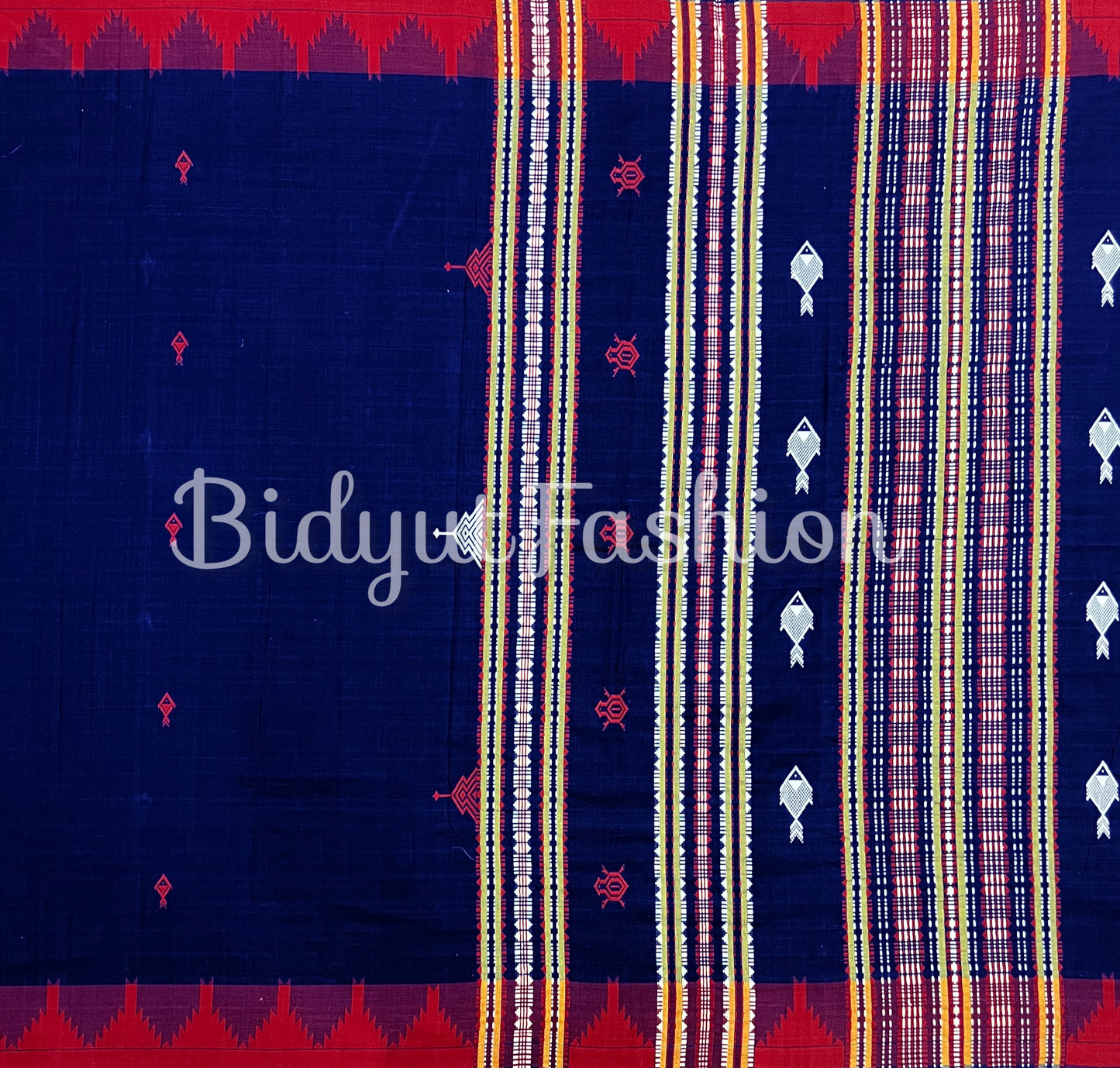 Kotpad Cotton Saree handloom of Odisha - Indigo blue color saree