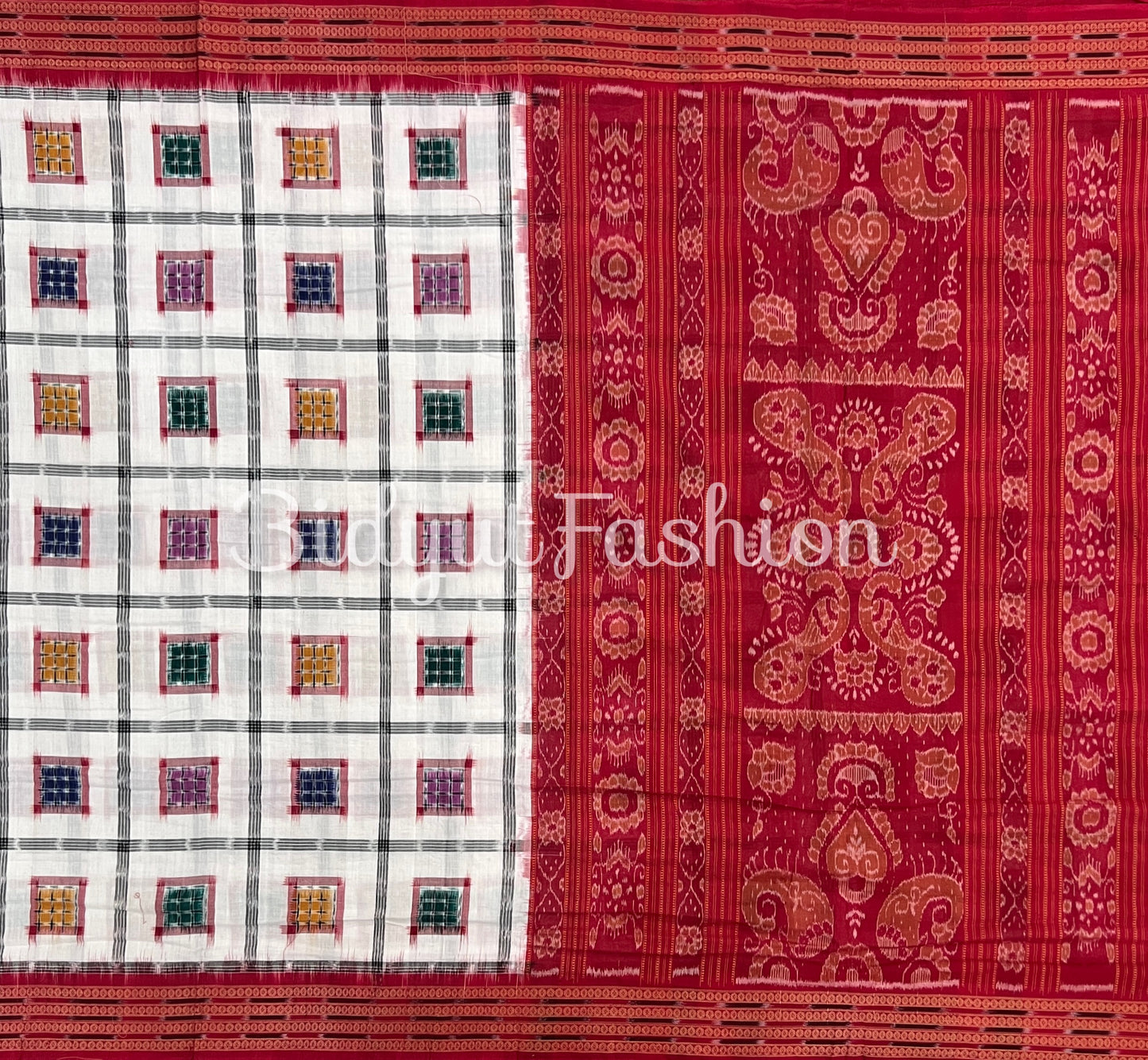 Odisha Handloom Ashwini Sambalpuri Double Ikat Cotton Saree