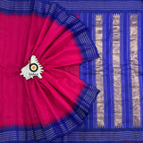 Gadwal handloom Silk Cotton Saree - Pink color