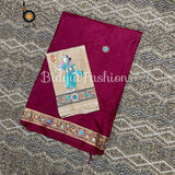 Odisha Pattachitra Handpainting Silk Saree