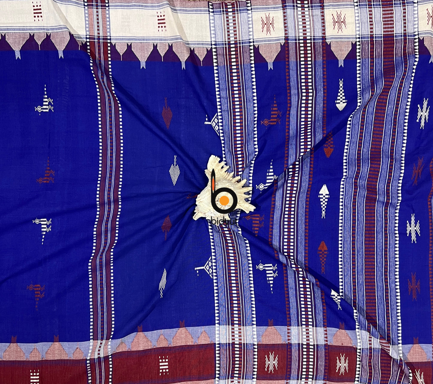 Odisha Handloom Kotpad Tribal Cotton Saree  – Natural Dye Indigo color