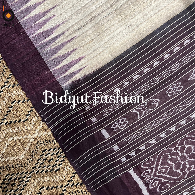 Gopalpur Ghicha Tussar Silk Saree - Odisha Ikat Handloom