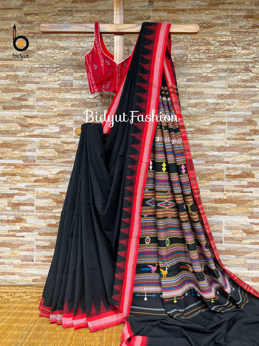 Odisha handloom Ganjam Bomkai Cotton Saree - Bidyut Fashion