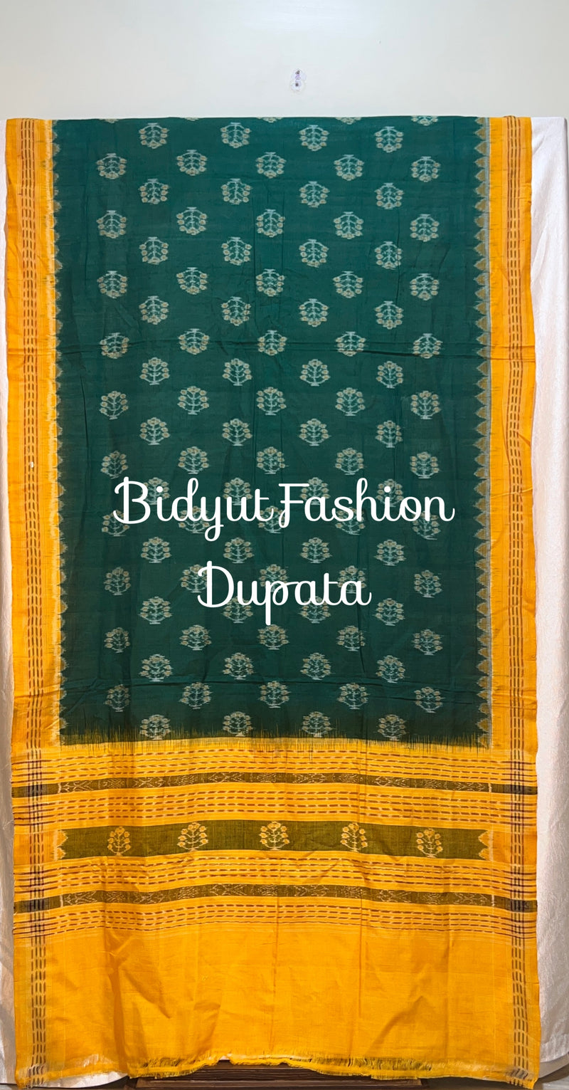 Odisha Handloom Sambalpuri Ikat Cotton Dupatta