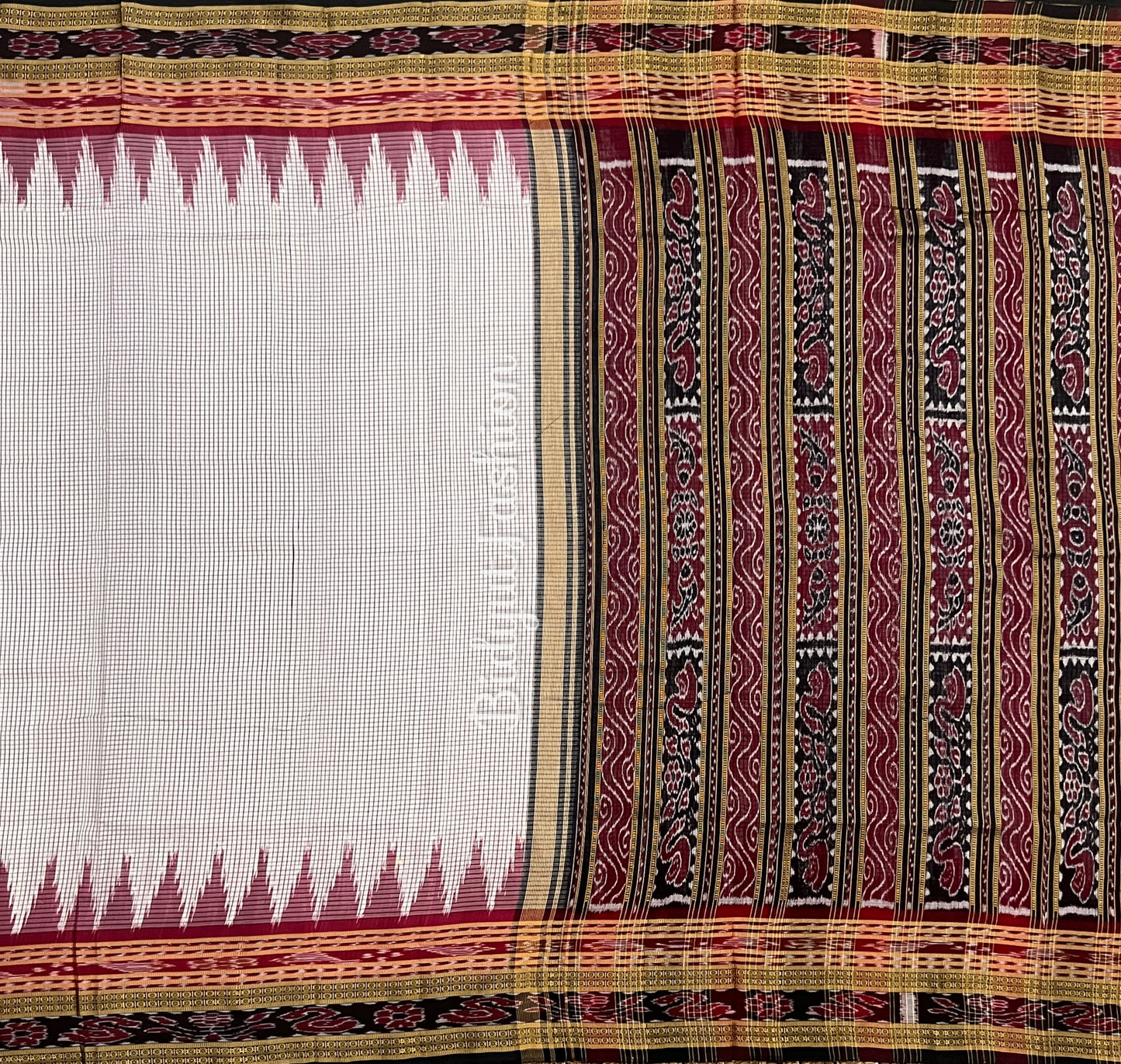 Handlooms of Odisha Sachipar Nuapatna Khandua Ikat Silk Sarees Rose gold color