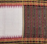 Odisha handloom Nuapatna|Khandua|Sambalpuri |Sachipar Ikat Silk Saree in rose gold color