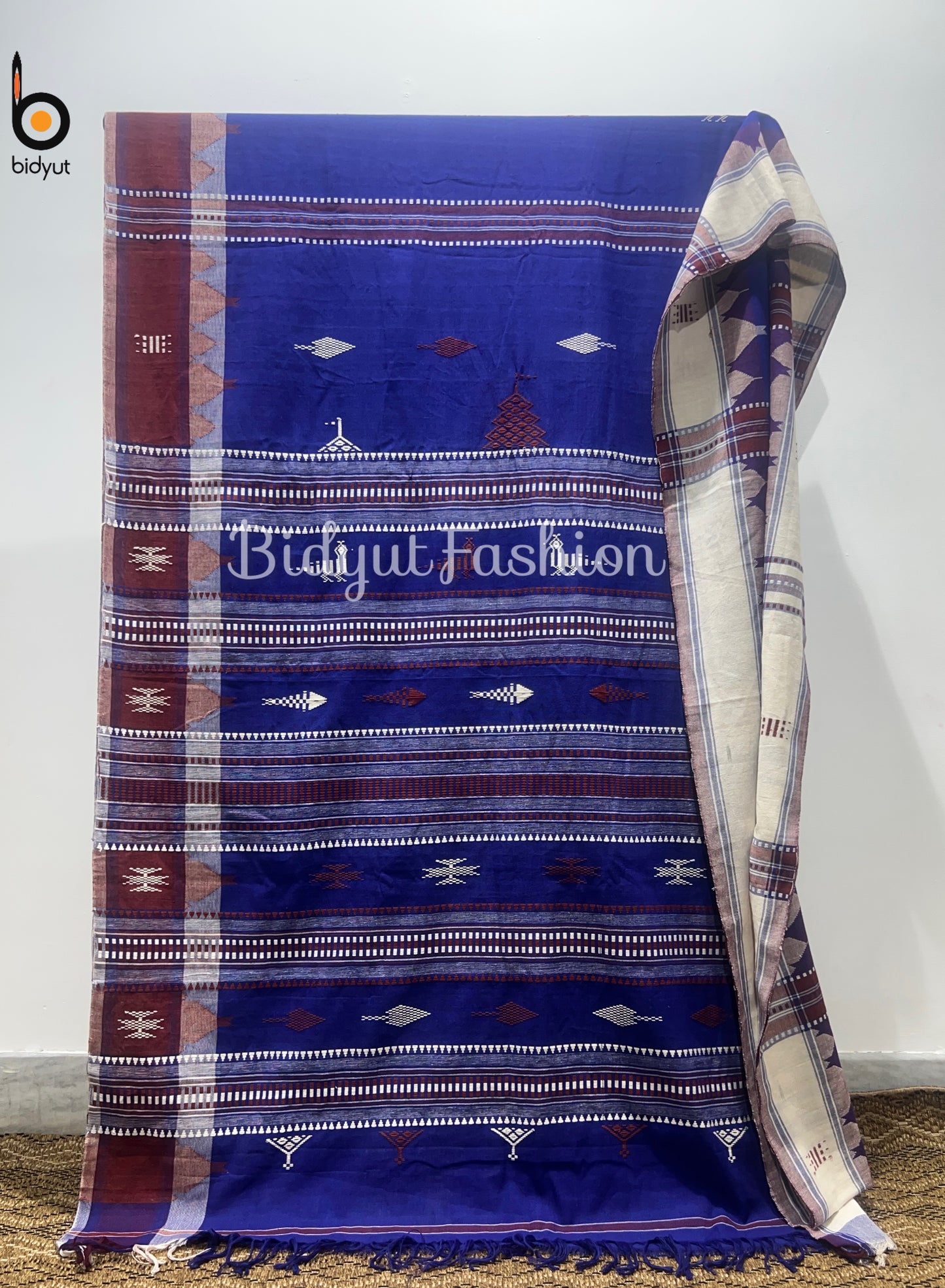 Odisha Handloom Kotpad Tribal Cotton Saree  – Natural Dye Indigo color