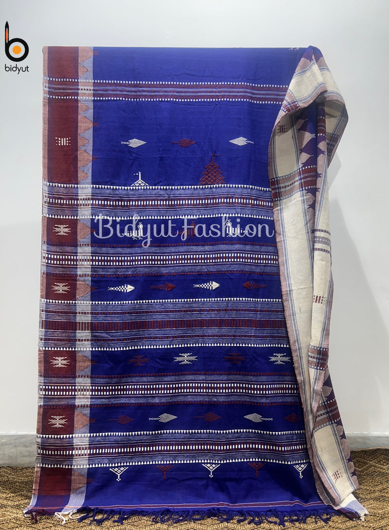 Traditional Kotpad handloom Cotton Saree of Odisha  – Natural Dye Indigo color