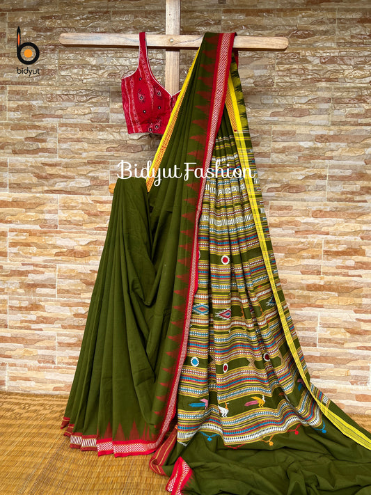 Odisha handloom Ganjam Bomkai Cotton Saree - Bidyut Fashion