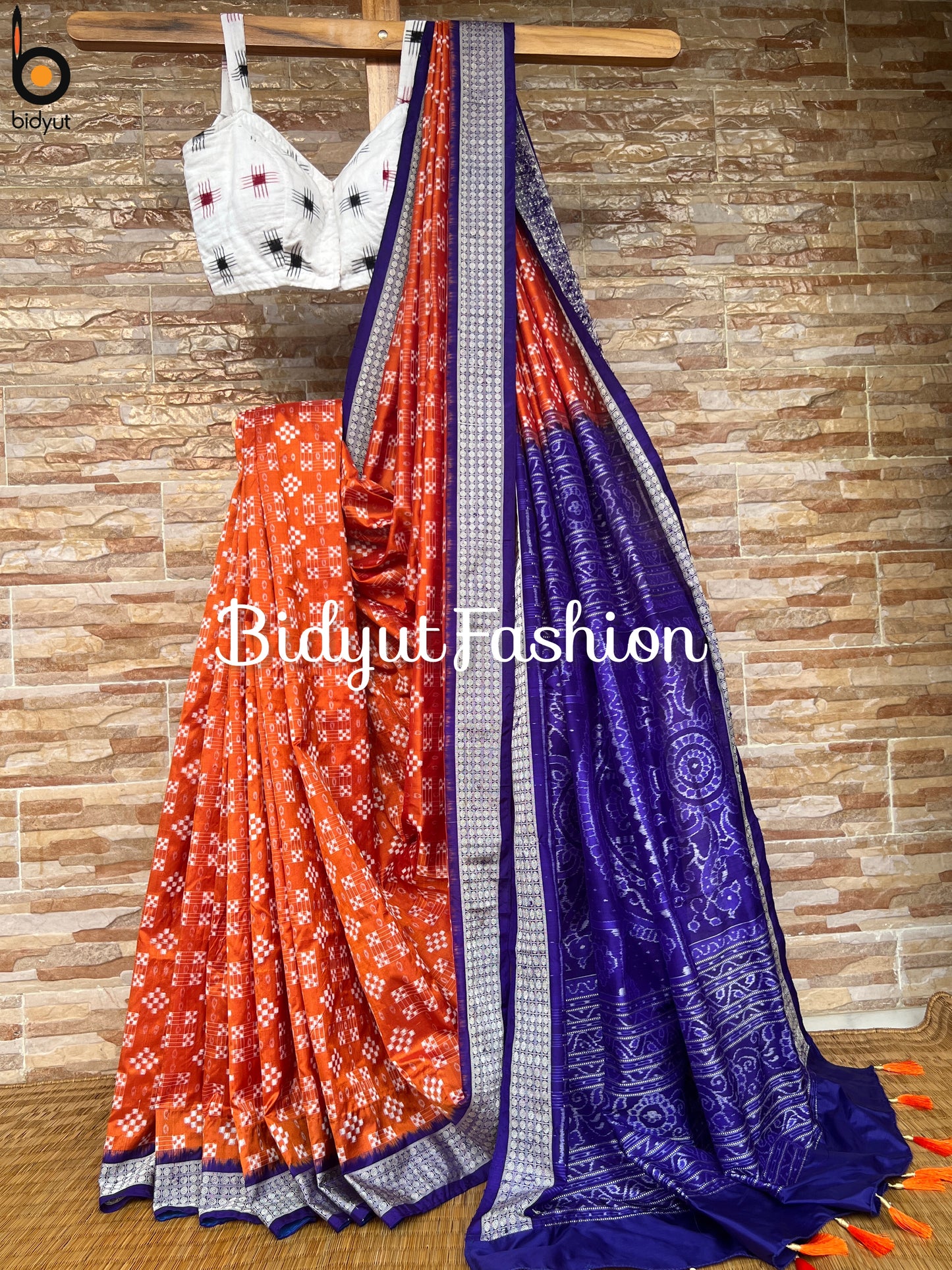 Odisha handloom Sambalpuri double Ikat Passapalli Silk Saree - Bidyut Fashion