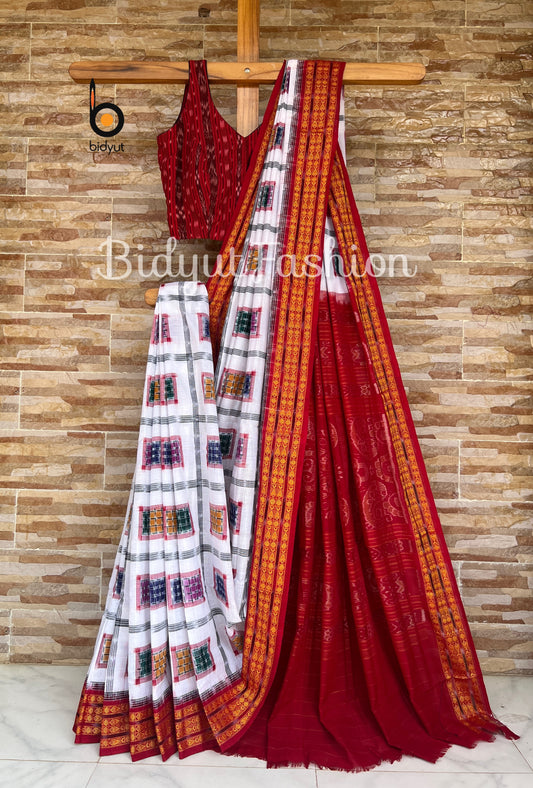 Odisha handloom Ashwini Double Ikat Sambalpuri Cotton Saree