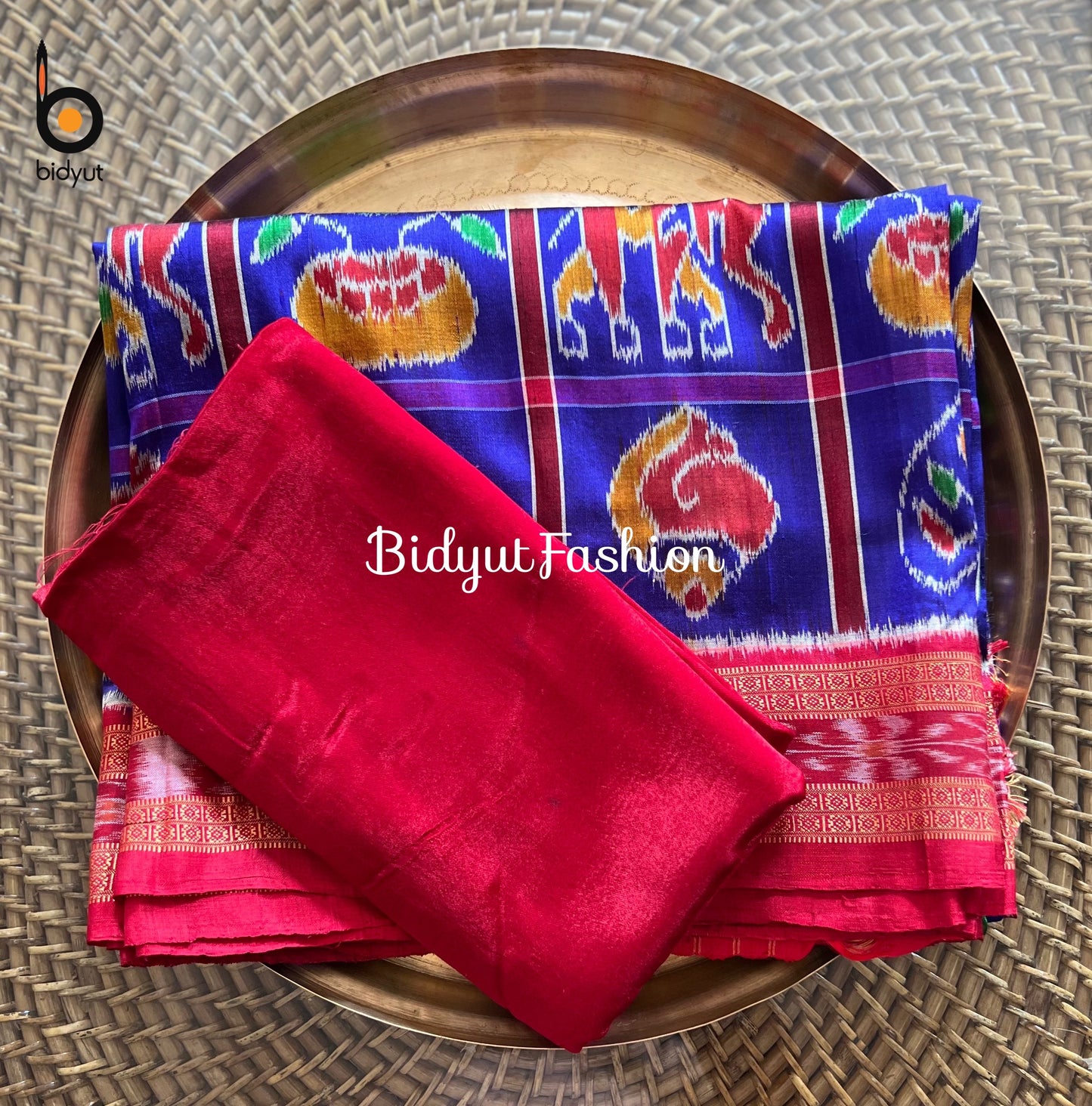 Blue Color Nabakothi | Nuapatna Ikat Khandua Sarees | Odisha Handloom Collection at Bidyut Fashion House - Bidyut Fashion