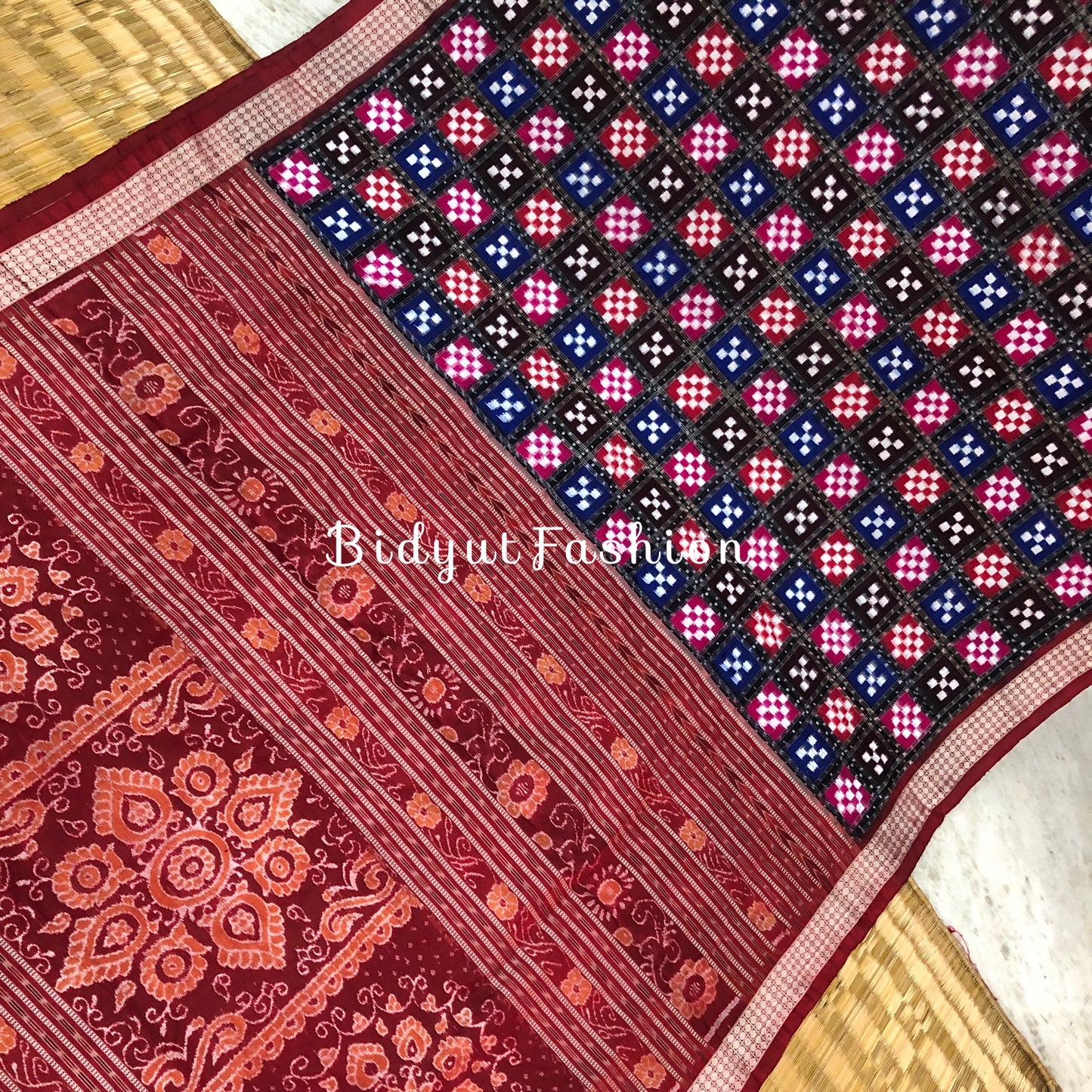 Odisha handloom Sambalpuri double Ikat Passapalli Silk Saree