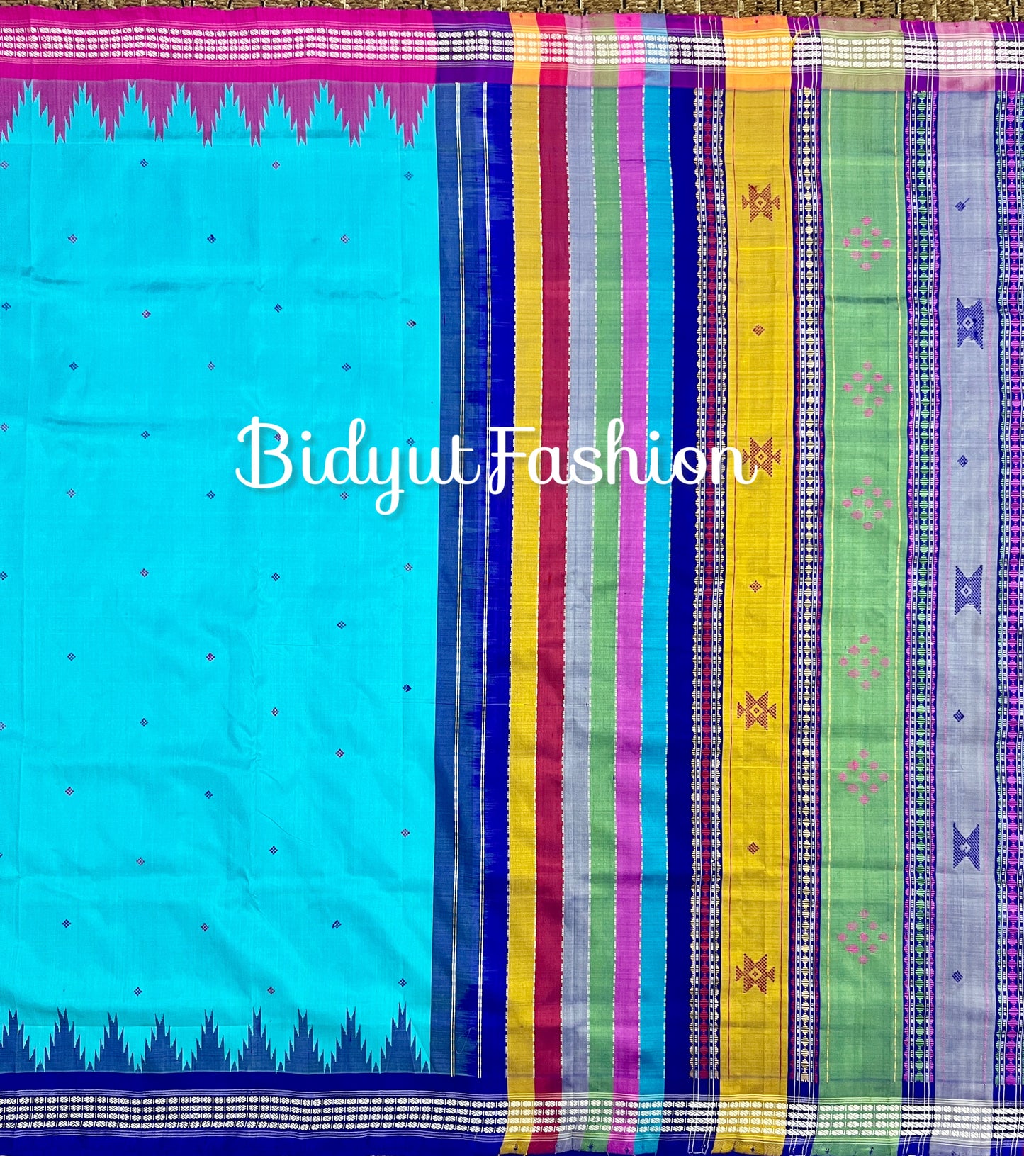 Blue color Berhampuri Patta Saree |Odisha handloom Silk