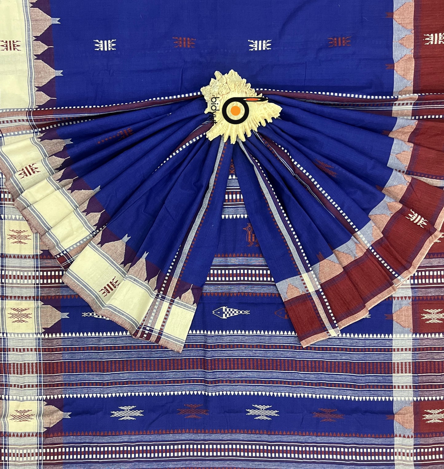 Odisha Handloom Kotpad Tribal Cotton Saree  – Natural Dye Indigo color