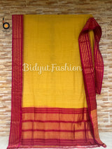 Exclusive Gadwal Silk Cotton Sico Saree - mustard yellow color saree