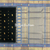 Gadwal Silk Saree online- Black color saree