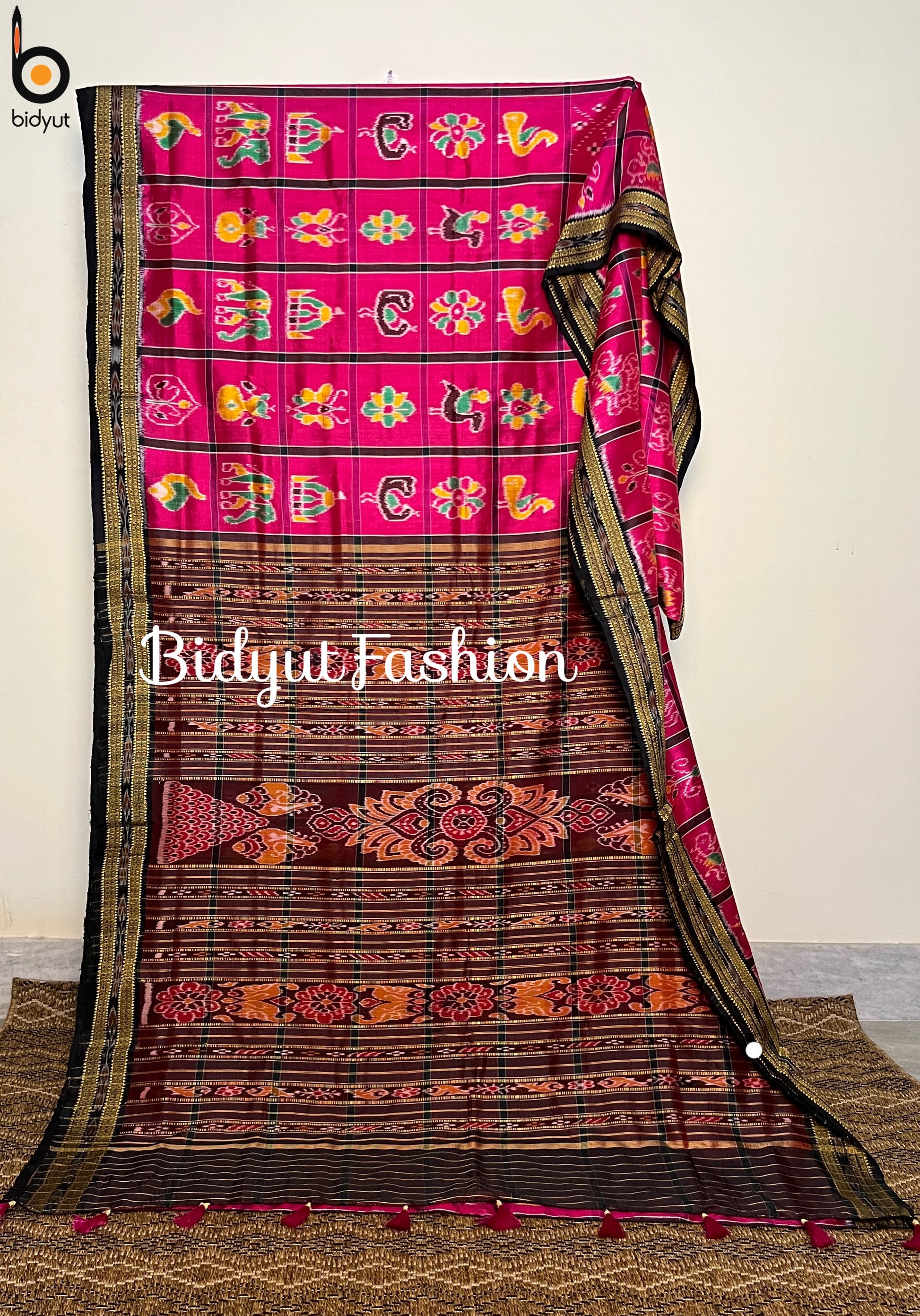 Odisha Handloom|Nuapatna|Khandua|Sambalpuri Nabakothi Ikat Silk Saree - Bidyut Fashion