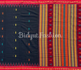 Odisha handloom Dongria Design Cotton Saree - Black color saree