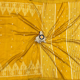 Odisha handloom Nuapatna | Khandua Ikat Silk Saree - yellow color saree