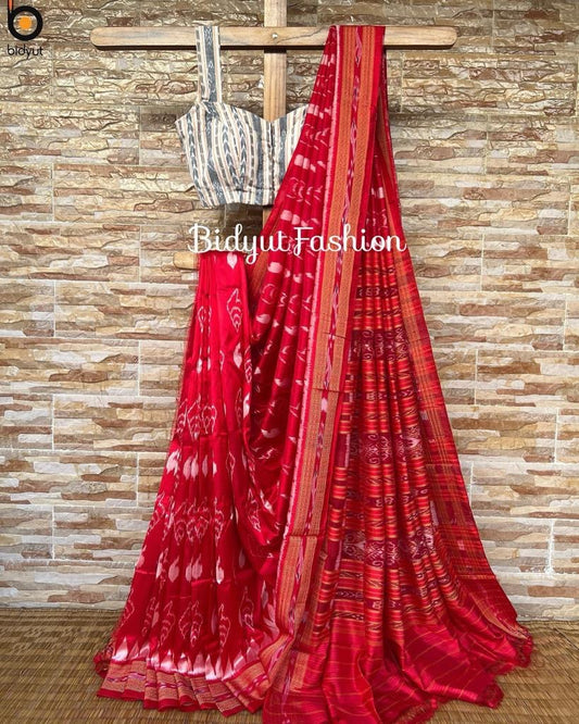 Odisha handloom Nuapatna | Khandua Ikat  Silk Saree - Bidyut Fashion