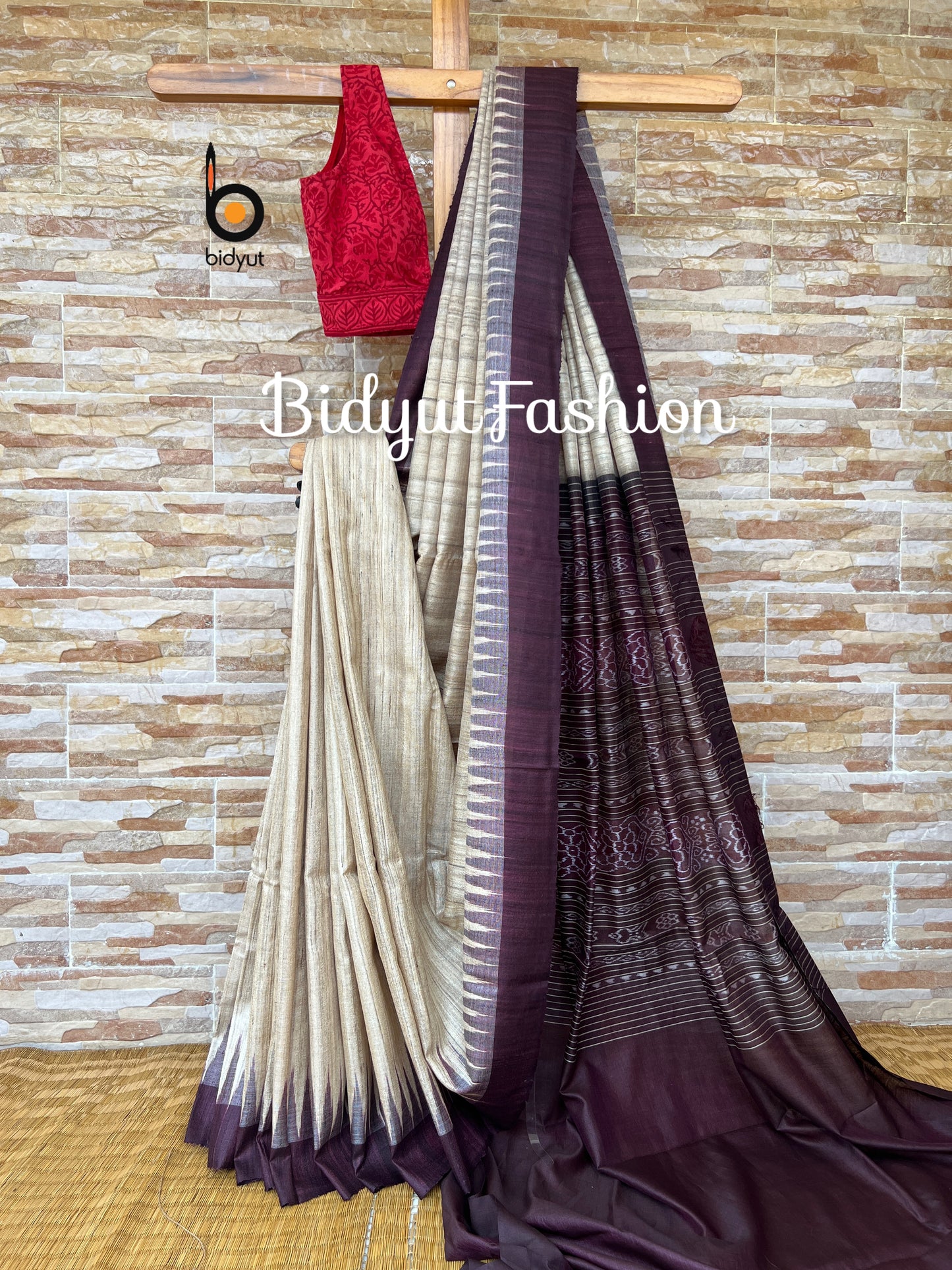 Gopalpur Ghicha Tussar Silk Saree - Odisha Ikat Handloom