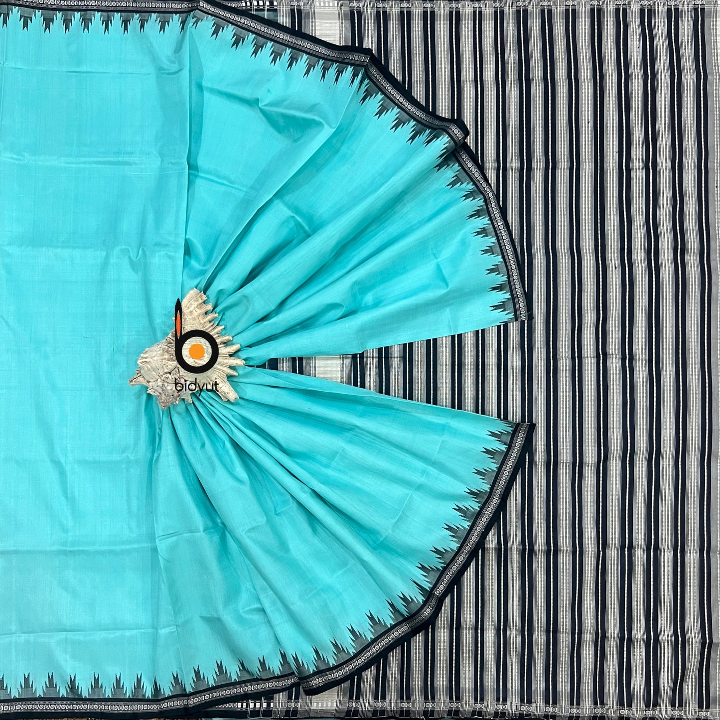 Blue color Berhampuri Silk Saree  |Odisha handloom