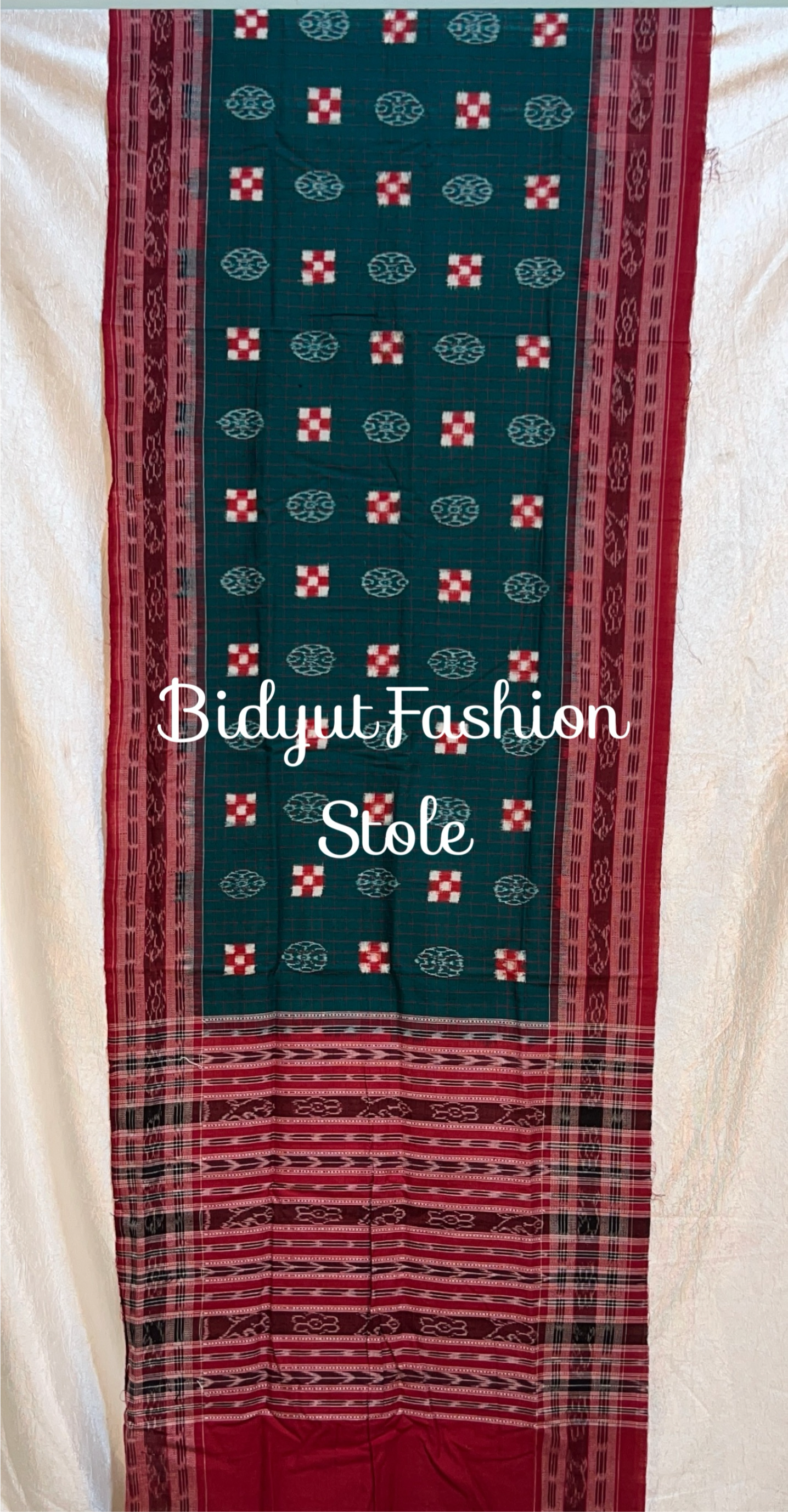 Odisha Handloom Sambalpuri Double Ikat Cotton Stole