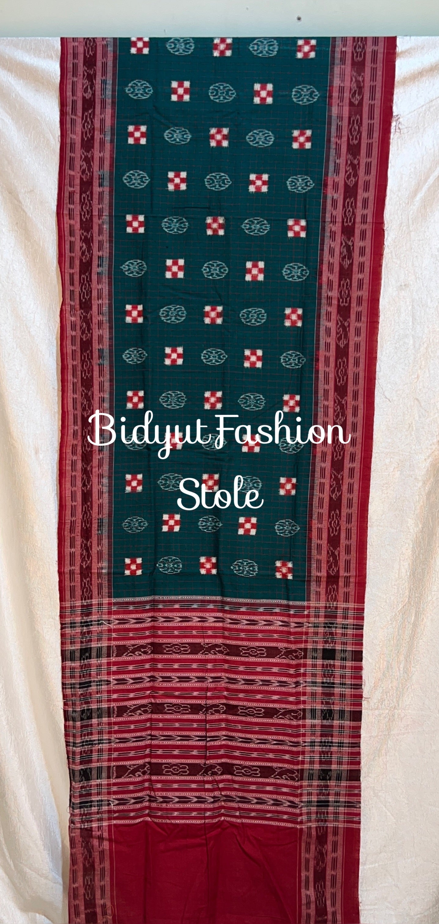 Odisha Handloom Sambalpuri Double Ikat Cotton Stole