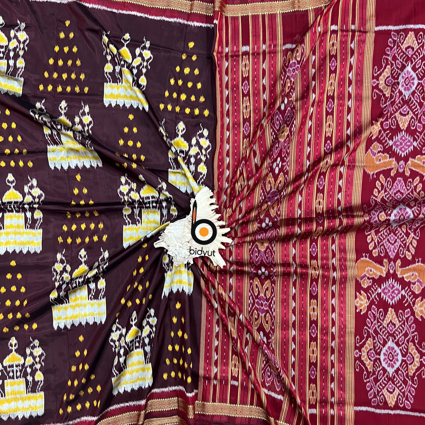 Odisha handloom Nuapatna | Khandua Ikat  Silk Saree - Bidyut Fashion