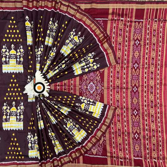 Odisha handloom Nuapatna | Khandua Ikat  Silk Saree - Bidyut Fashion