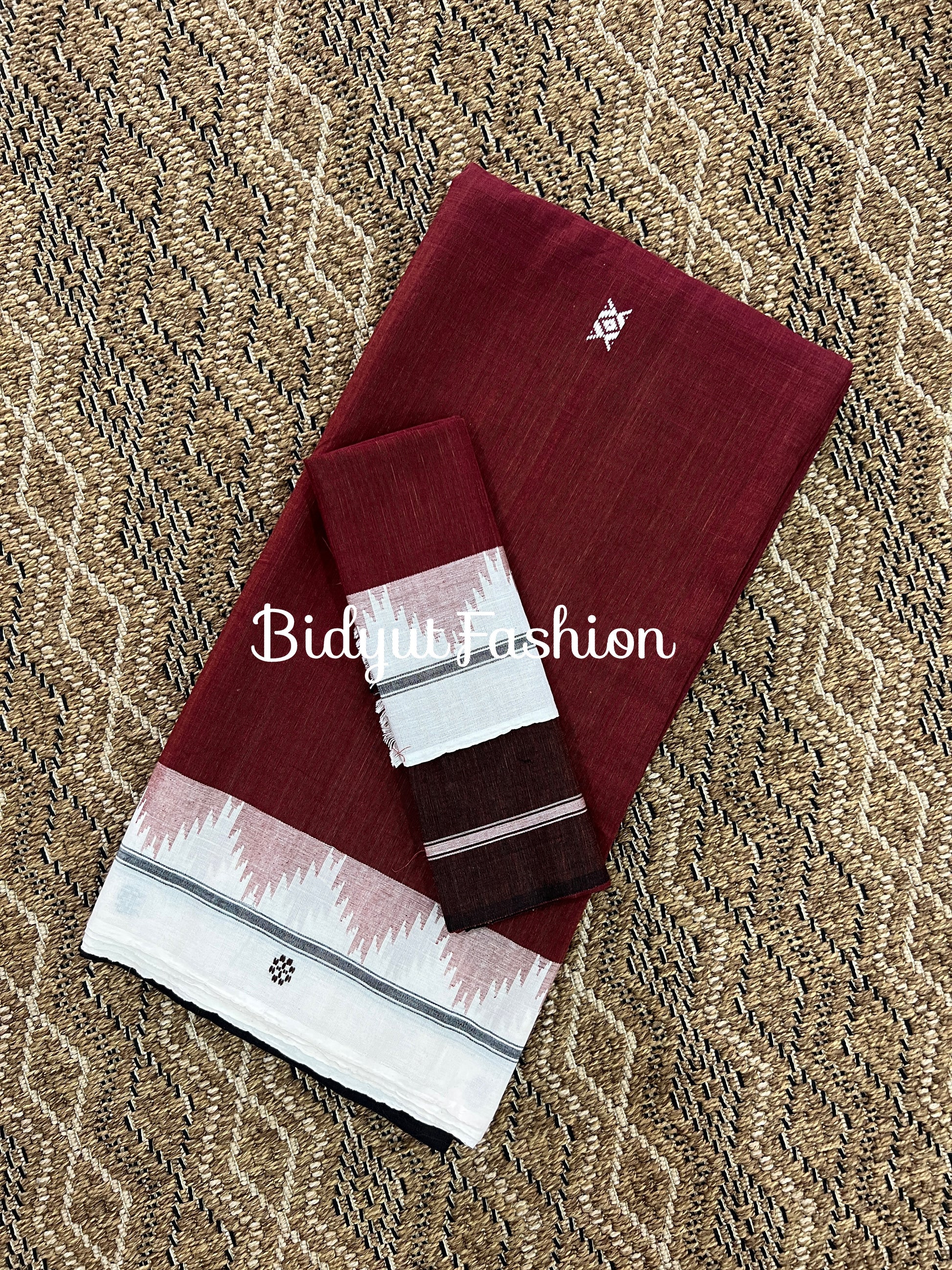 Odisha handloom Kotpad natural dye cotton saree - Bidyut Fashion