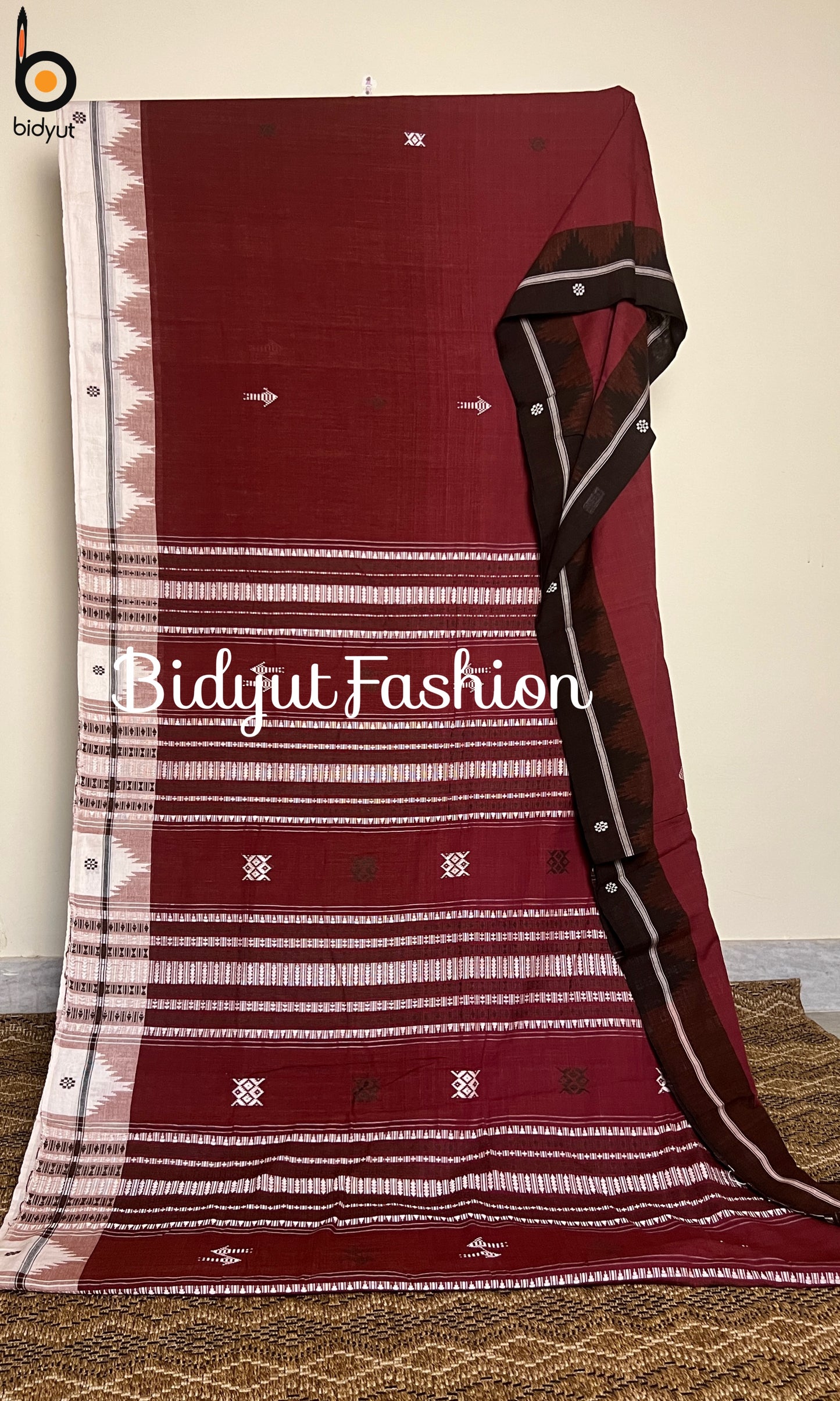 Odisha handloom Kotpad natural dye cotton saree - Bidyut Fashion