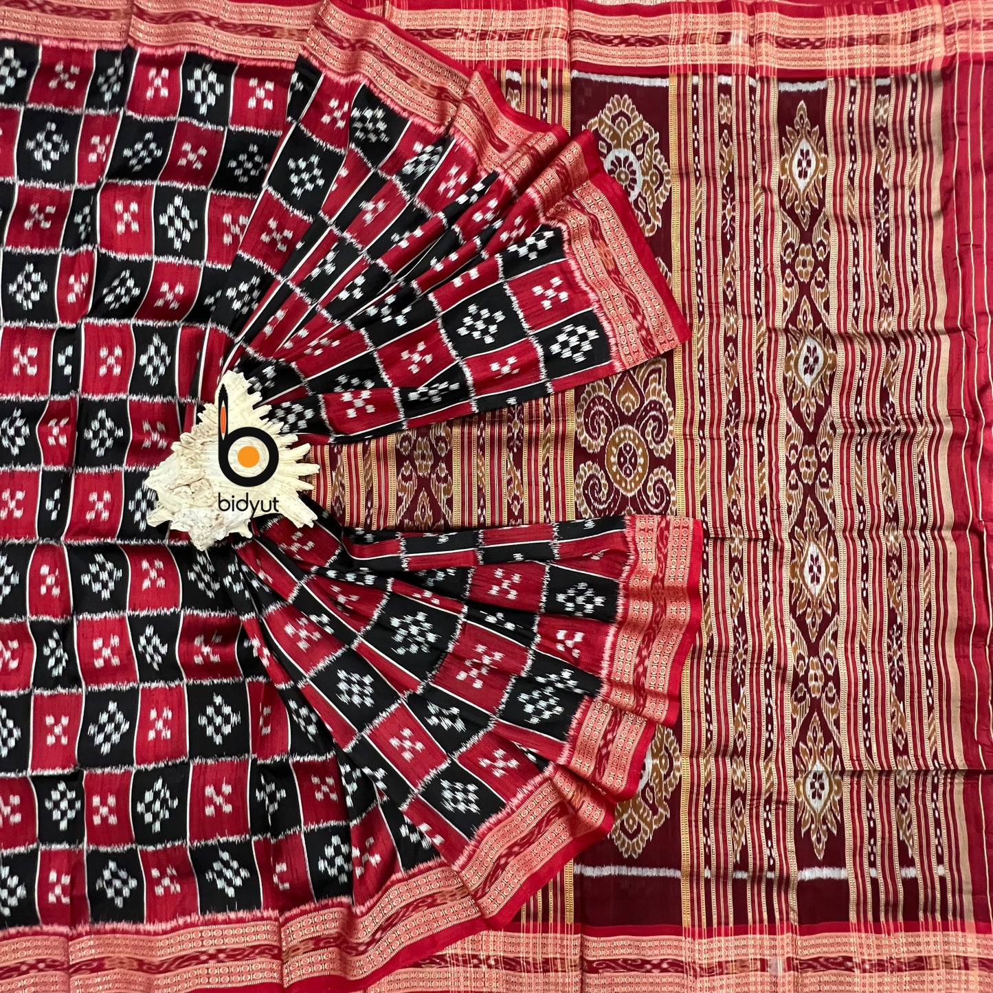 Odisha handloom|Nuapatna|Khandua|Sambalpuri| Ikat Silk Saree - Bidyut Fashion