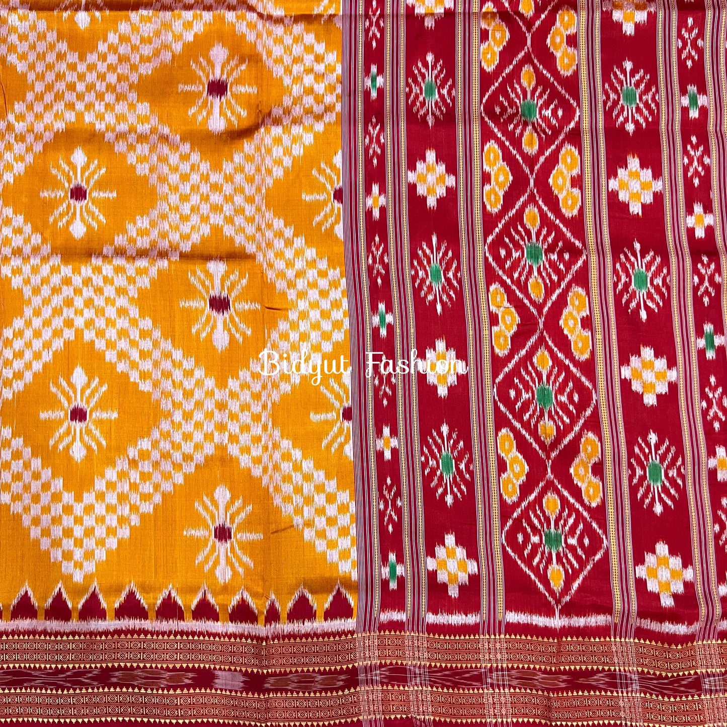 Odisha handloom Nuapatna | Ikat Silk Saree - Bidyut Fashion