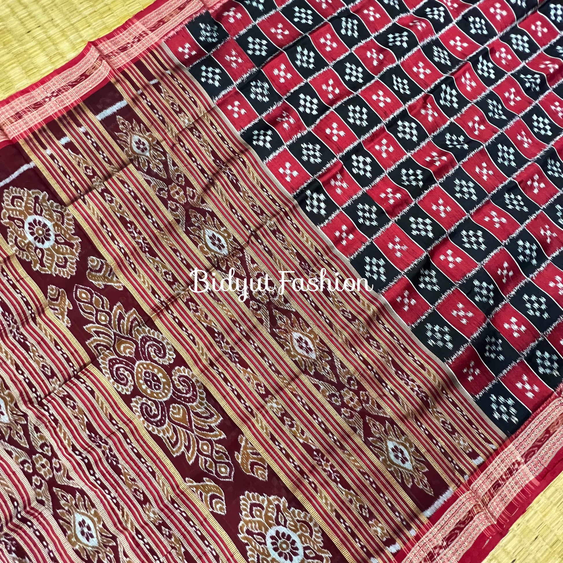 Odisha handloom|Nuapatna|Khandua|Sambalpuri| Ikat Silk Saree - Bidyut Fashion