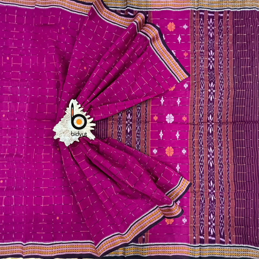 Odisha handloom Suta Luga Ikat Cotton Saree - Bidyut Fashion