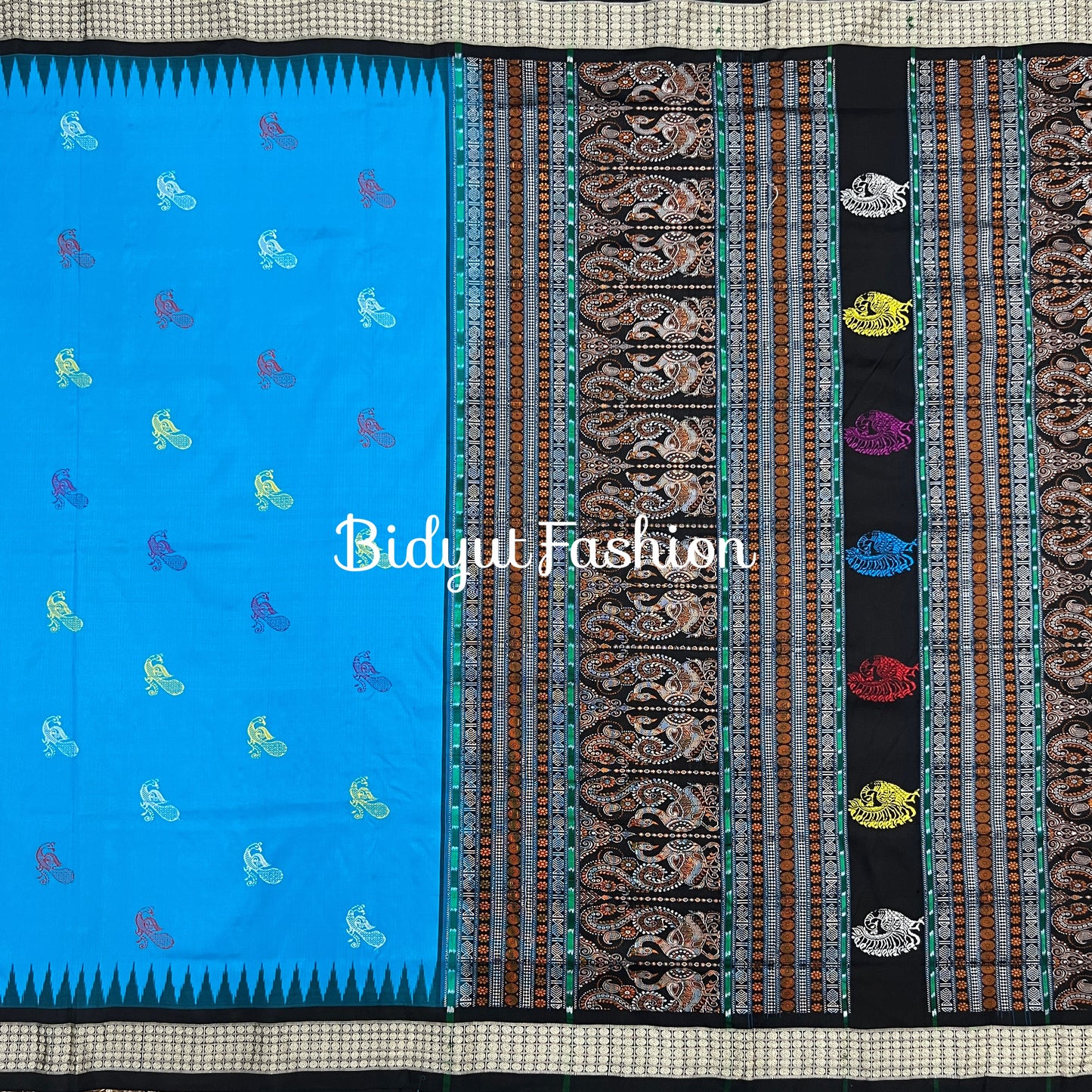 Odisha handloom Bomkai Silk Saree - Bidyut Fashion