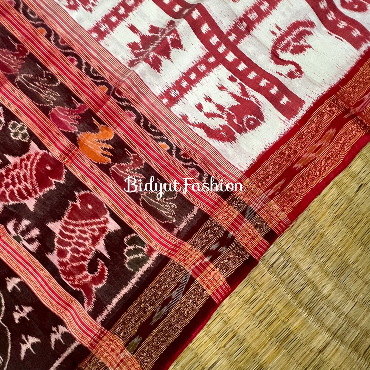 ODISHA HANDLOOM | NUAPATNA|KHANDUA| NABAKOTHI IKAT SILK SAREE - Bidyut Fashion